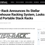 Tier-Rack Announces Its Stellar Warehouse Racking System, Looks To Buy Used Portable Stack Racks!