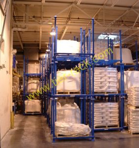 Bulk Bag sacks LN2 Tier-Rack Custom Warehouse Racks, Stack Racks, Wire Mesh Bins, Pad Racks, Pallet Racks, Portable Racks, Moveable Racks