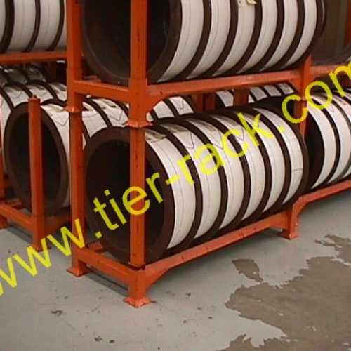 Eye-to-side coil and reel storage rack